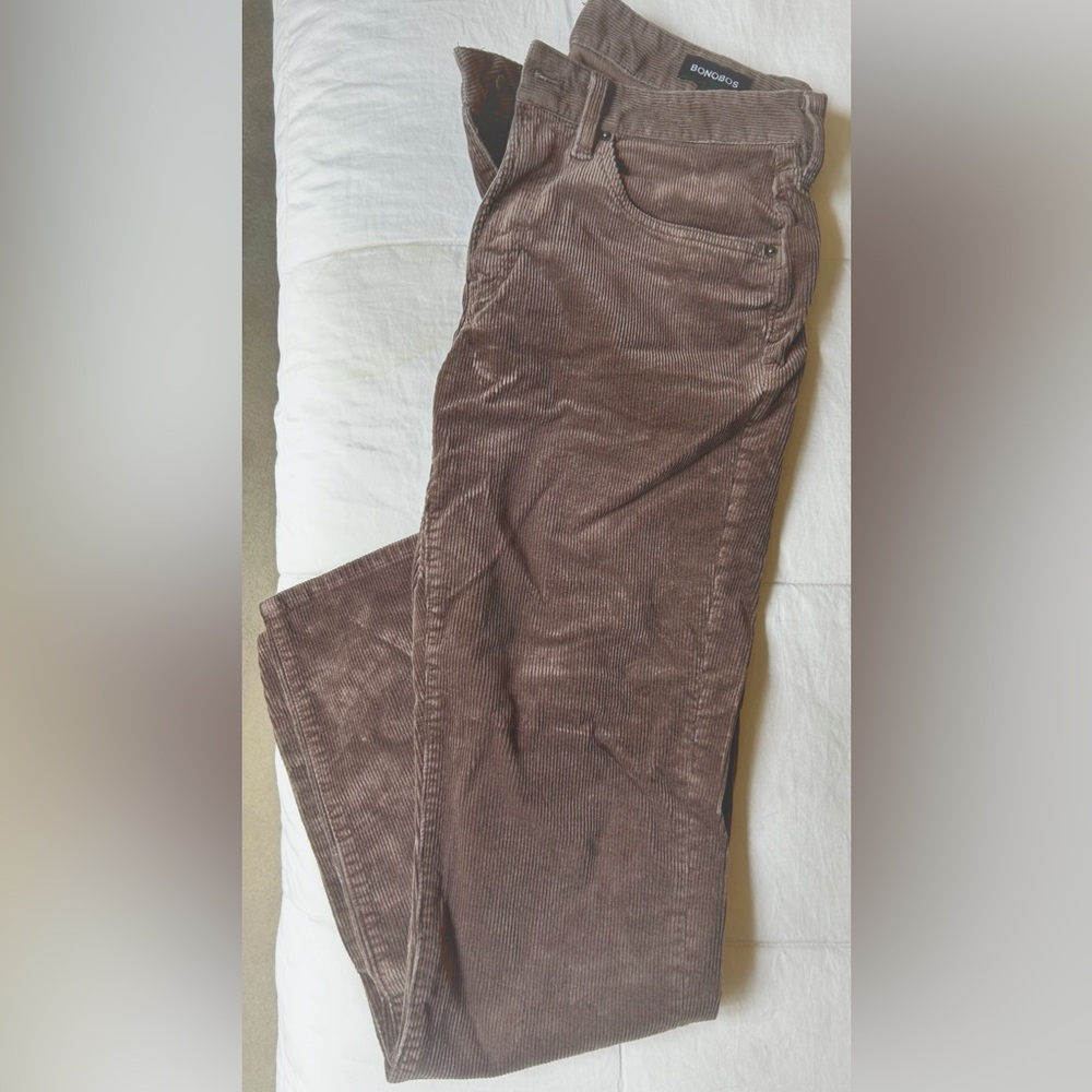 Bonobos Brown Corduroy Pants Casual Style